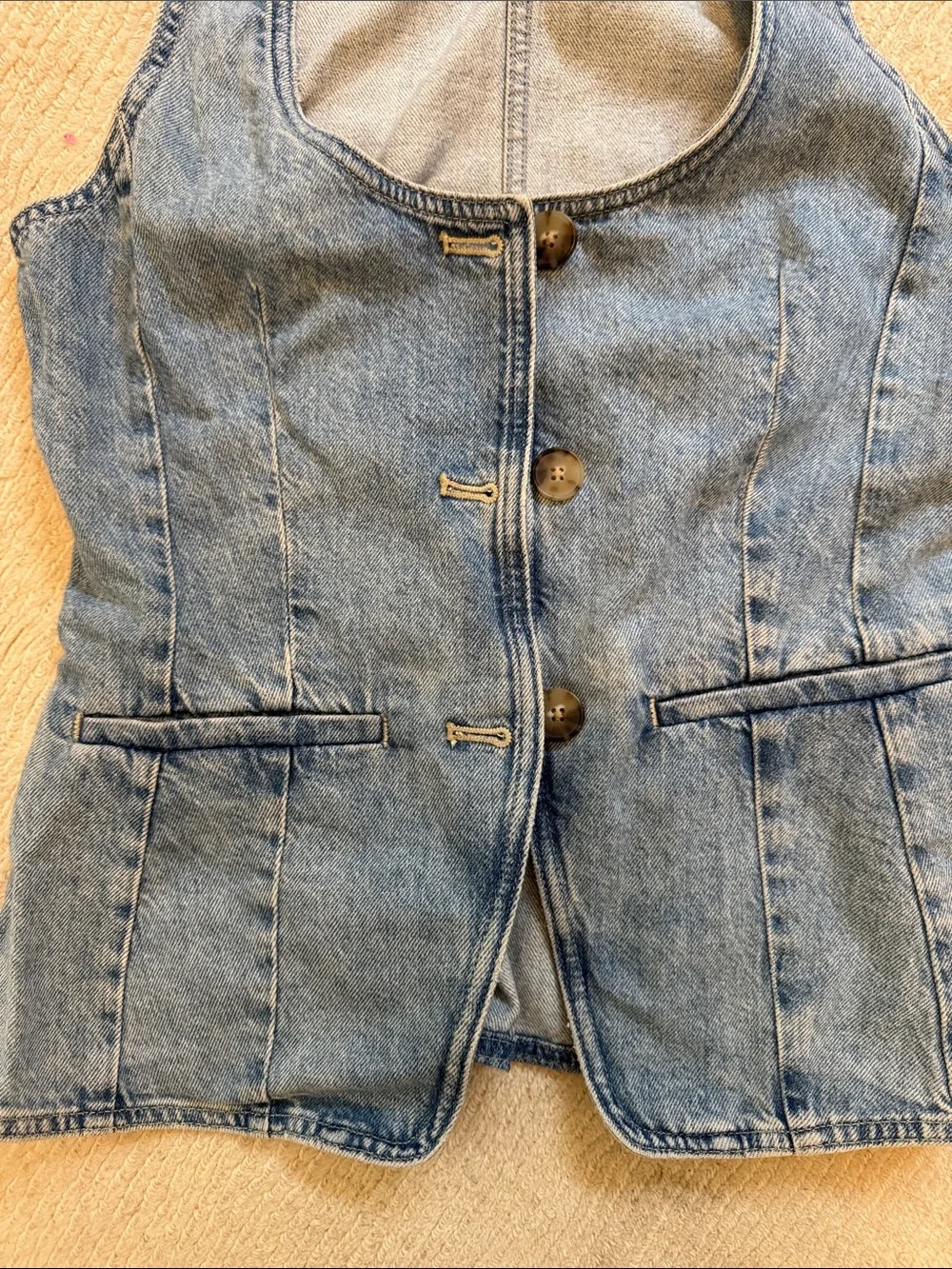 Madewell Blue Denim Tank Top - Picture 3 of 3